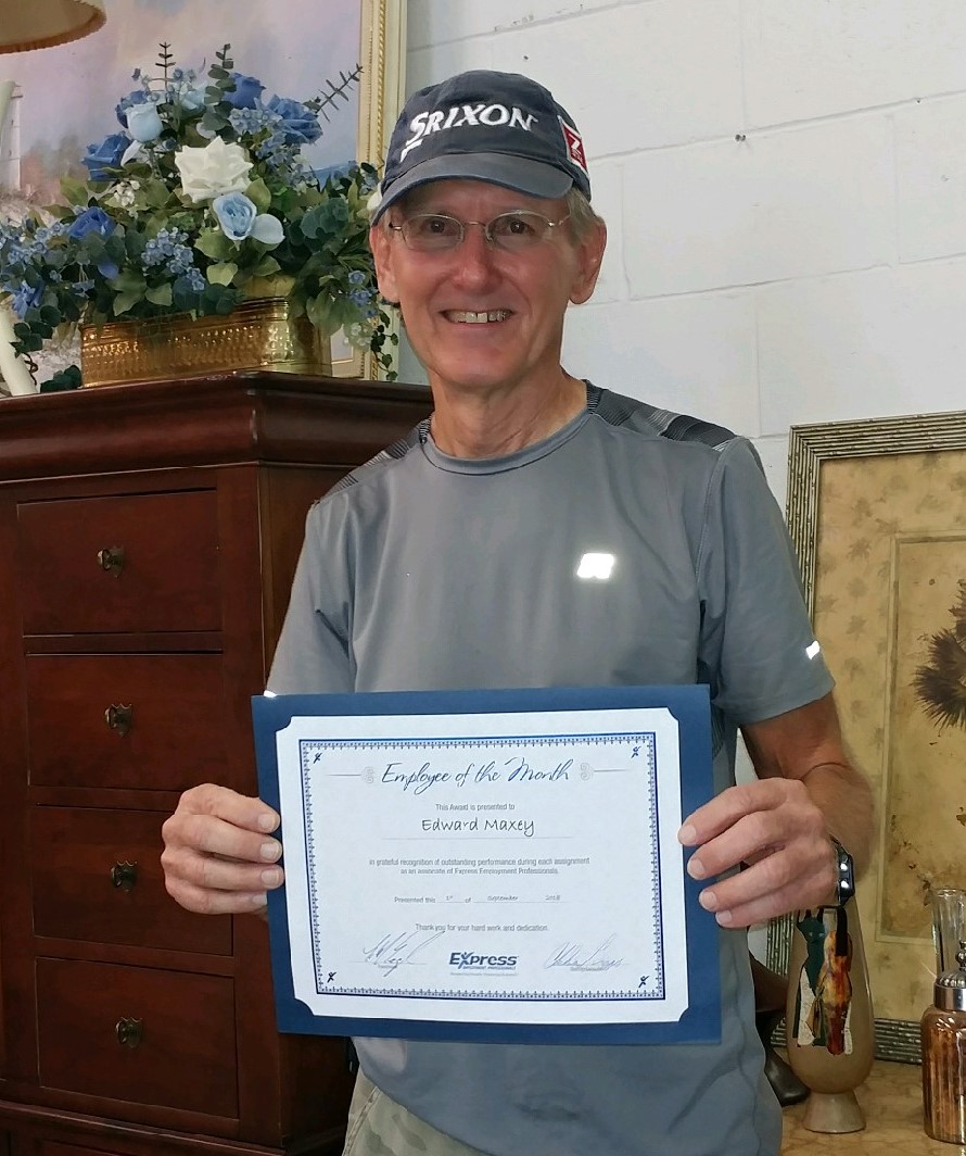 September 2018 Associate of the Month - Edward Maxey
